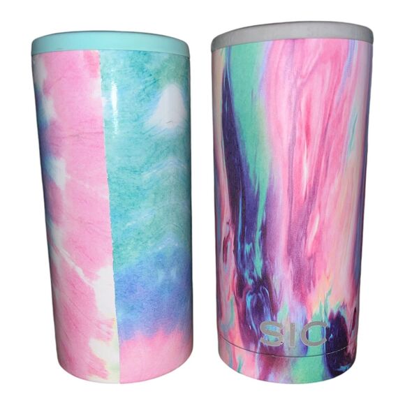 2 Slim Can Seltzer Coolers Double Wall Stainless Steel SIC & Hydrapeak 12 oz EUC - Picture 3 of 6